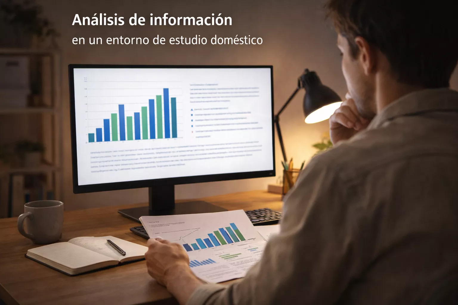 Persona analizando estadísticas de peleadores de UFC en un ordenador