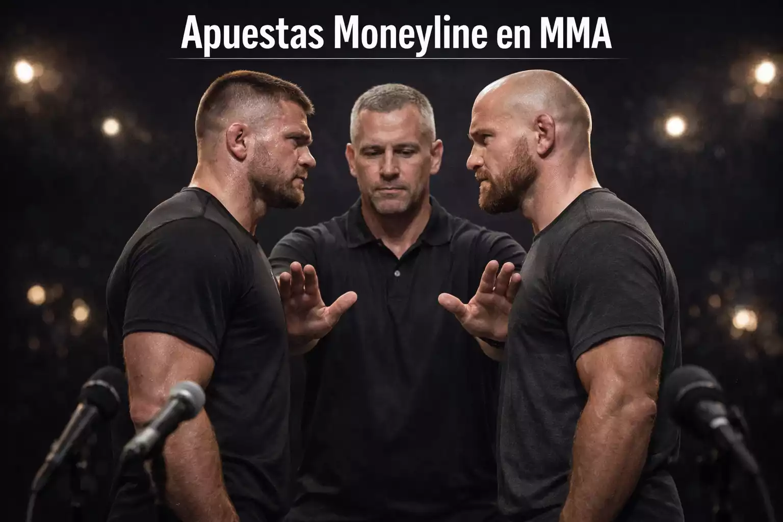 Dos peleadores de MMA frente a frente antes de un combate en el octágono