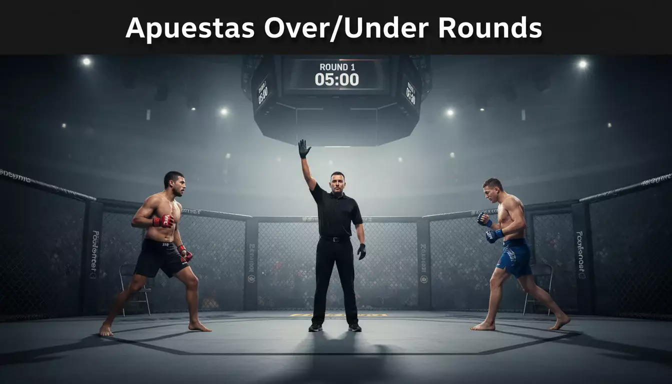 Árbitro de MMA supervisando un combate entre dos peleadores en el octágono